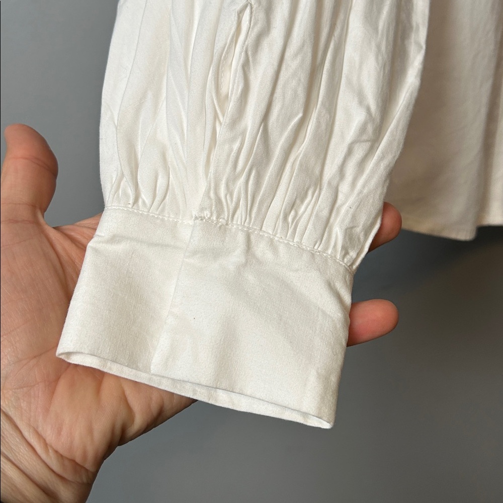 Sachin + Babi Elizabeth Top - White White Shirt Jacket size 4 - Picture 11 of 16